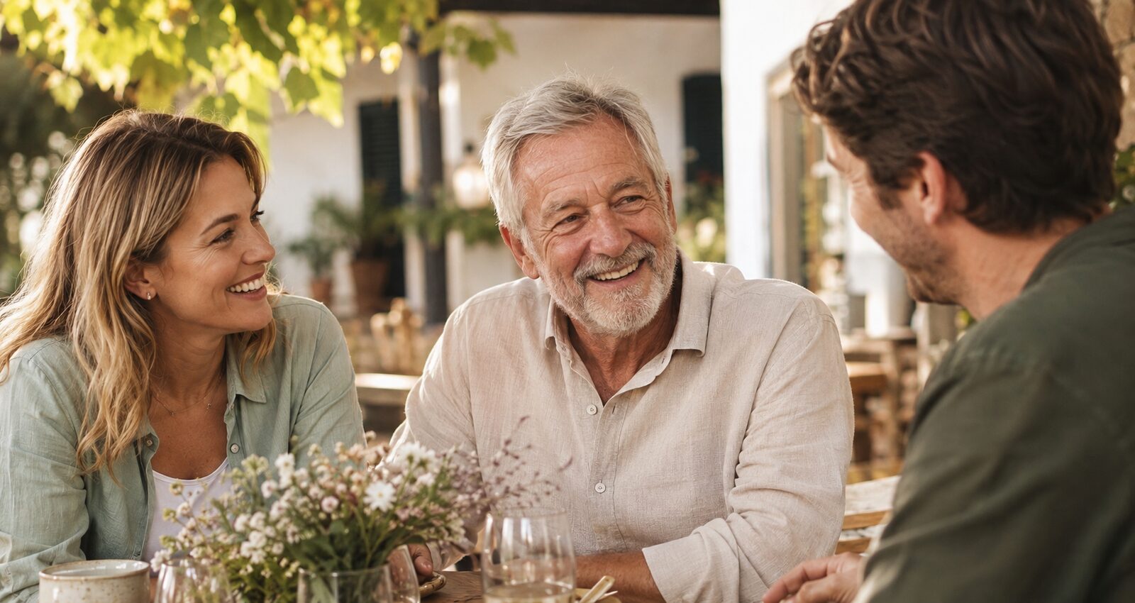 KI-generiertes Symbolbild: Familie bei einem gemeinsamen Gespräch